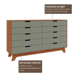 Cômoda para Quarto Infantil 10 Gavetas 100% Mdf Alice - 6