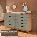 Ver imagem 4 de Cômoda para Quarto Infantil 10 Gavetas 100% MDF Alice Yescasa Marrom/Verti/Castanho