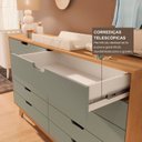 Ver imagem 5 de Cômoda para Quarto Infantil 10 Gavetas 100% MDF Alice Yescasa Marrom/Verti/Castanho