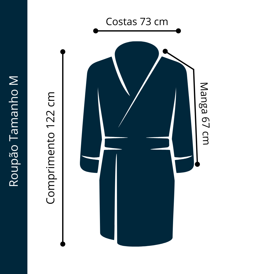 Roupão Masculino em Manta Microfibra Zono Enxovais Vermelho - G - 11