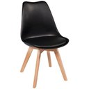 Ver imagem 1 de Kit 8 Cadeiras Eames Wood Leda Design Preta