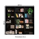 Ver imagem 4 de Estante para Livros Multy 12 Prateleiras Preto - Pnr Móveis