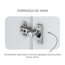 Ver imagem 6 de Guarda Roupa Casal MDF 6PORTAS 6GAVETAS Reno Branco