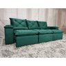 Sofá Retrátil e Reclinável 2,70m em Tecido Veludão C/pillow Nos Braços Athenas:verde/270cm - 1