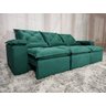 Sofá Retrátil e Reclinável 2,70m em Tecido Veludão C/pillow Nos Braços Athenas:verde/270cm - 5