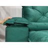 Sofá Retrátil e Reclinável 2,70m em Tecido Veludão C/pillow Nos Braços Athenas:verde/270cm - 2