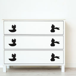 Puxador de Gaveta/móveis Decorativo Infantil o Pequeno Príncipe, Kit com 2 Peças:preto - 2