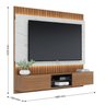 Painel Para TV até 70 Polegadas com LED 2 Portas 1 Prateleira de Vidro Búzios  - 4