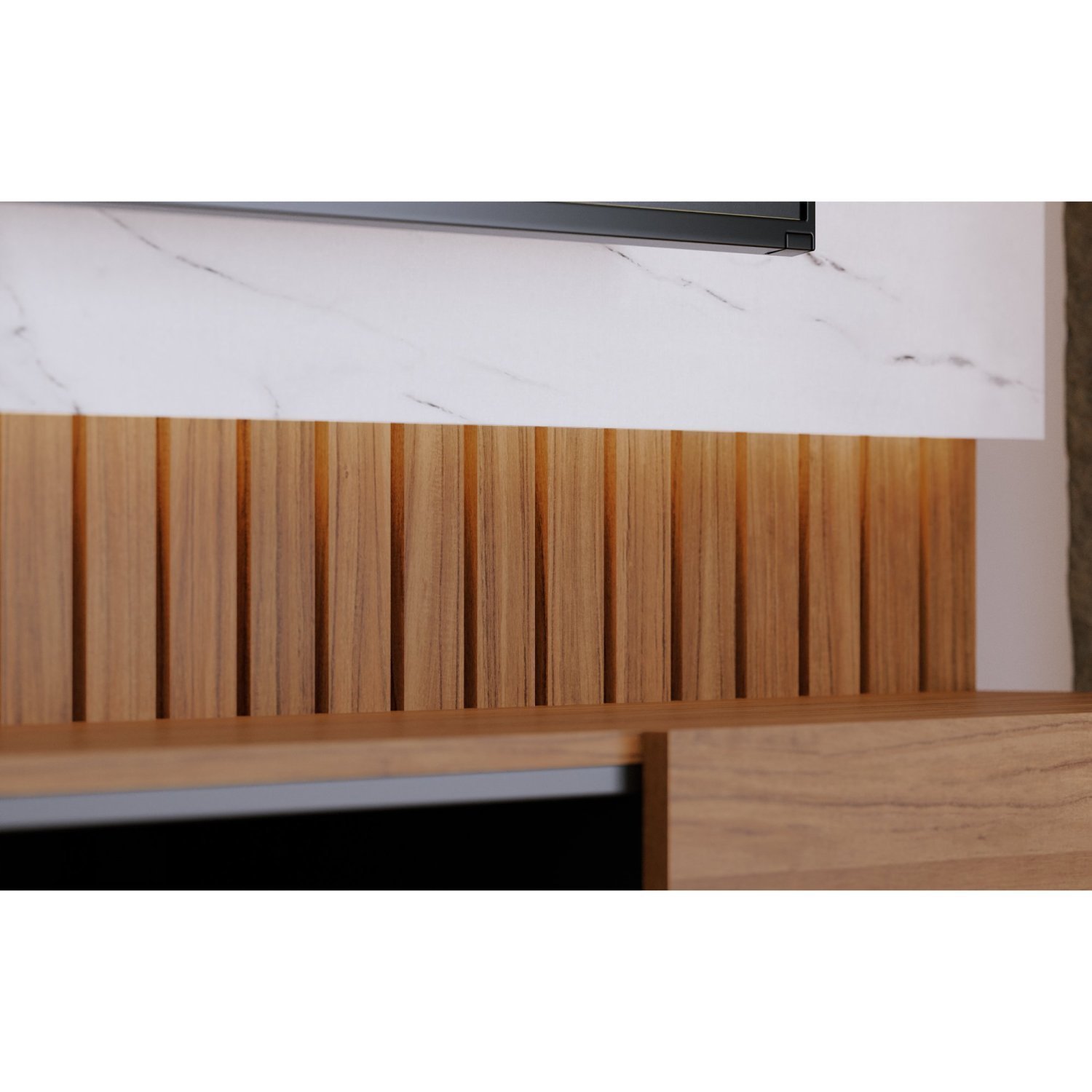 Painel Para TV até 70 Polegadas com LED 2 Portas 1 Prateleira de Vidro Búzios  - 6