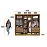Guarda Roupa Casal MDF 6portas 6gavetas Reno - 4