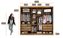 Ver imagem 4 de Guarda Roupa Casal MDF 6PORTAS 6GAVETAS Reno Marrom/Cumaru