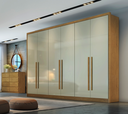 Ver imagem 1 de Guarda Roupa Casal MDF 6PORTAS 6GAVETAS Reno Marrom/Cumaru/Fendi