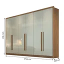 Ver imagem 4 de Guarda Roupa Casal 100% MDF 6 Portas 6 Gavetas Reno Cumaru/Fendi