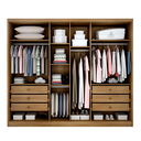 Ver imagem 3 de Guarda Roupa Casal MDF 6PORTAS 6GAVETAS Reno Marrom/Cumaru/Fendi