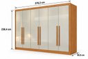 Ver imagem 4 de Guarda Roupa Casal 100% MDF 6 Portas 6 Gavetas Reno Cinamomo/Fendi