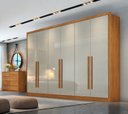 Ver imagem 1 de Guarda Roupa Casal 100% MDF 6 Portas 6 Gavetas Reno Cinamomo/Fendi