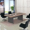 Ver imagem 3 de Mesa Sala de Reunião Escritório 6 Lugares Dubai Noce