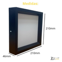 Ver imagem 3 de Kit 2 Plafon Luminária Painel Quadrado Recuado Sobrepor 18w - Preto - Branco Neutro 4000k - 110v/220