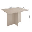 Ver imagem 2 de Mesa Paris 120 cm s/ Vidro Off White Casa D
