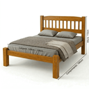 Ver imagem 5 de Cama Casal 100% Madeira Maciça Pinus Reforçada Itália - Mel