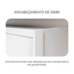 Guarda Roupa Casal MDF 6 Portas 6 Gavetas com Espelho Reno - 5