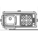 Ver imagem 5 de Fogão Pia 4 Bocas Acendimento Automático + Gabinete