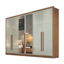 Ver imagem 3 de Guarda Roupa 6 Portas 6 Gavetas com Espelho Reno Marrom/Cumaru/Fendi