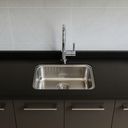 Ver imagem 2 de Pia de Cozinha 100cm Granito Preto Aracruz Cuba Inox Rasa: Preto Aracruz