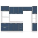 Ver imagem 4 de Armário de Cozinha Modulada Completa 5 Peças 310cm com Tampo 100% Mdf Amara Politorno Móveis