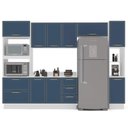 Ver imagem 3 de Armário de Cozinha Modulada Completa 5 Peças 310cm com Tampo 100% Mdf Amara Politorno Móveis