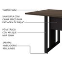 Ver imagem 5 de Mesa Reunião Industrial 200 cm X 90 cm para 8 Pessoas com 1 Caixa de Tomadas F5 Office Cor:Málaga