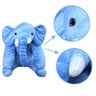 Almofada Travesseiro Elefante News para Bebê de Pelúcia 60cm Menino - Azul - 2