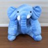 Almofada Travesseiro Elefante News para Bebê de Pelúcia 60cm Menino - Azul - 8