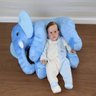 Almofada Travesseiro Elefante News para Bebê de Pelúcia 60cm Menino - Azul - 6