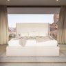 Cama Estofada Queen com Cabeceira Ayla - Linho Texturizado Off White - 2
