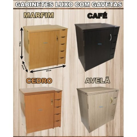 Gabinete C/ 5 Gavetas Máquina de Costura Doméstica Singer