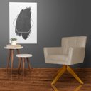 Ver imagem 3 de Poltrona Decorativa Onix Pés Giratório de Madeira Suede Capuccino - DS Estofados