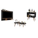 Ver imagem 1 de Conjunto Mesa Centro ISIS + Painel LUXO + Aparador LORENZZO - Preto