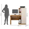 Mesa para Computador com Armário 1 Porta 1 Gaveta Office Valdemóveis Cinamomo/off White - 7
