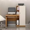 Mesa para Computador com Armário 1 Porta 1 Gaveta Office Valdemóveis Cinamomo/off White - 1