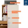 Mesa para Computador com Armário 1 Porta 1 Gaveta Office Valdemóveis Cinamomo/off White - 8