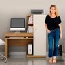 Mesa para Computador com Armário 1 Porta 1 Gaveta Office Valdemóveis Cinamomo/off White - 10