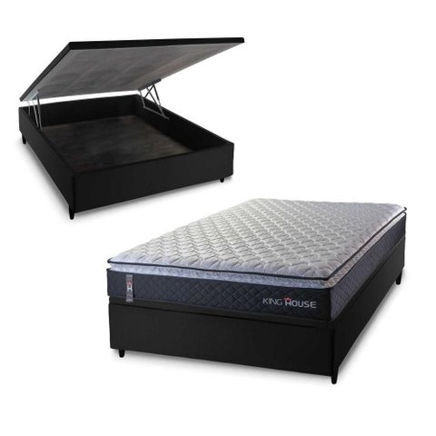 Cama Box Baú Casal 138x188 Dakota Espuma D33 King House