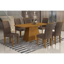 Ver imagem 4 de Kit 4 Cadeiras Sala Jantar Lunara 4 Un Capuccino/suede Creme - Rufato