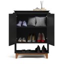 Ver imagem 5 de Sapateira para Hall 2 Portas e Prateleiras Flow - Preto