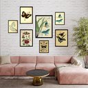 Ver imagem 1 de Kit 7 Quadros Decorativos Borboletas - com Vidro: Moldura Branca