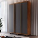 Ver imagem 1 de Guarda Roupa Solteiro 3 Portas 2 Gavetas Tepic com Pés Rufato