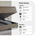 Ver imagem 3 de Cama Box Baú Casal Bipartido Colchão Comfort Class Pillowtop Bege/suede Bege