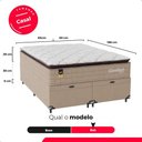 Ver imagem 4 de Cama Box Baú Casal Bipartido Colchão Comfort Class Pillowtop Bege/suede Bege
