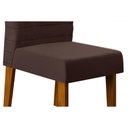 Ver mais imagens de Conjunto: Mesa Sala Jantar Argo C/ Tampo Madeirado C/ Vidro Curvo 136x90cm e 4 Cadeiras Ondina